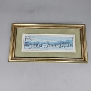 Gerahmtes Norman Rockwell "Stockbridge, Main Street At Christmas" 11,5x6" Wandbild - Bild 1 von 6