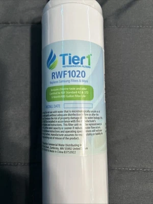 Tier 1 RWF1020 Replacement Water Filter Kitchenaid Whirlpool Kenmore Samsung - Image 1 of 4