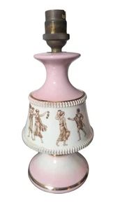 Lámpara Florentina Italiana Neoclásica Vintage Rosa Y Crema Bellissima! - Imagen 1 de 7