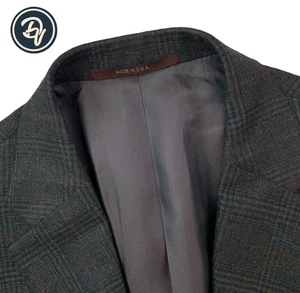 Blazer De Franela Verde Oliva Para Hombre 40 R Hickey Freeman Hecho En EE. UU. - Imagen 1 de 13