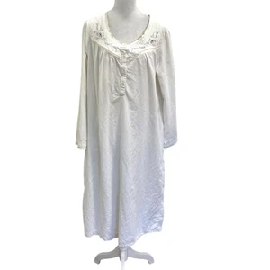 Vintage 90s Laura Ashley Cottagecore Prairie Romantic Nightgown White size Small - Picture 1 of 10
