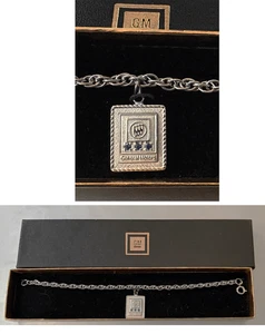 Vtg GM Buick Employee Service Award Bracelet; 3 Sapphires; 15 Yrs Seniority NMIB - Picture 1 of 5