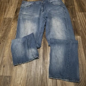 Rocawear Y2K Grunge Jeans 44x32 Hip Hop Grunge Zipper Streetwear Skate Baggy - Picture 1 of 16