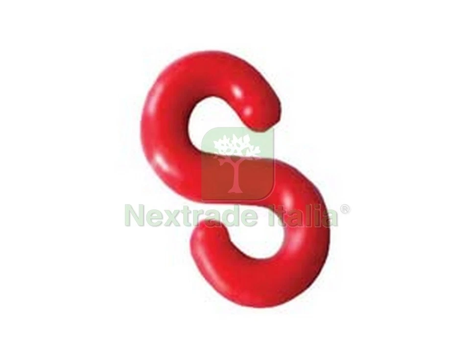 25PZ GANCIO A "S" PER CATENA IN PLASTICA Ø MM.6 CONF.25 PZ.: - Immagine 1 di 1