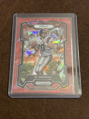 2024 Panini Prizm Draft Picks - Eli Manning #90 Red Ice Prizm - Image 1 of 2