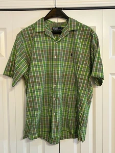 Mens Polo Ralph Lauren Caldwell Shirt XL Green Plaid 100% Cotton sz Large - Picture 1 of 6