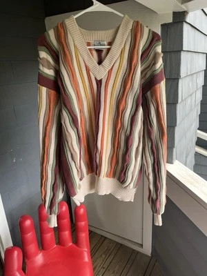 Suéter Vintage Años 90 Estilo Nieman Marcus Coogi Multicolor [ULTRA RARO] | Talla XL Foto 1 de 4