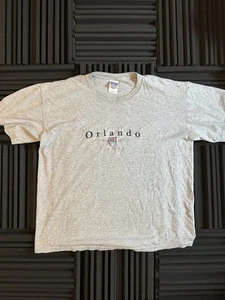 VTG Orlando Florida Shirt 2000s Large Grey Embroidery - Picture 1 of 6
