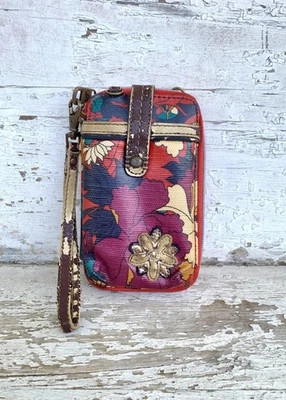 Sakroots красный мир хиппи молнии кошелек с ремешком бумажник в хорошем состоянии - Изображение 1 из 4