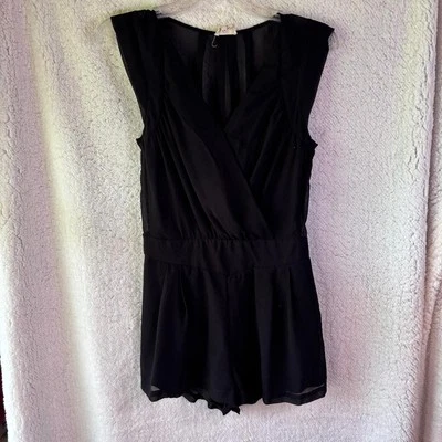 Pantalones Cortos Mameluco One Clothing Negros, Forrados, Bolsillos, Cremallera Lateral Talla S Foto 1 de 4