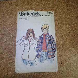 Butterick 4081 Vintage Used cut Sewing Pattern Child Shirt Jacket UK Size 10 - Picture 1 of 2