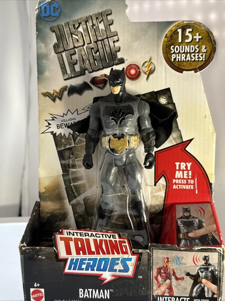 BATMAN 6” DC Justice League HERÓIS FALANTES INTERATIVOS da Mattel - Imagem 1 de 4