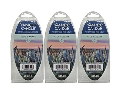 Yankee Candle cera de aloe y agave se derrite paquete de 6 2,6 oz. - Lote de 3 Foto 1 de 4