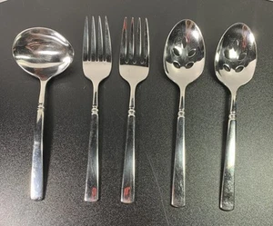 ONEIDA Stainless Set Of 5 Pieces Serving Glossy Flatware U.S.A. #2 - Picture 1 of 7