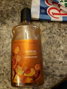 Bath & Body Works Pleasures SENSUAL AMBER Bubble Bath 10 fl oz NEW - Picture 1 of 1