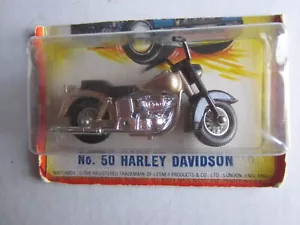 1980 Matchbox Lesney #50 Gold/Black Harley-Davidson NIP - Picture 1 of 2