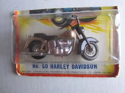 1980 Matchbox Lesney #50 Gold/Black Harley-Davidson NIP - Image 1 of 2