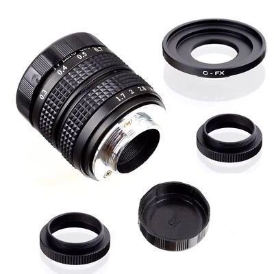 Fujian 35mm F1.7 CCTV Movie Lens C Mount for Fuji Fujifilm FX Mount XPro1 XPro2 - Image 1 of 4