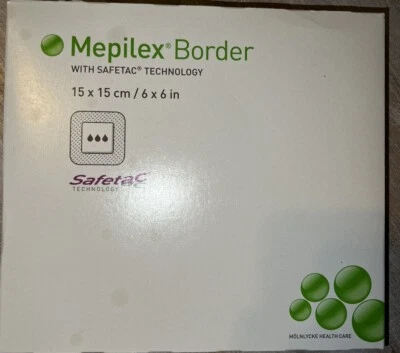Mepilex Border Foam Dressing 15 x 15cm Sterile | Pack of 5 Expired 2022-10-28