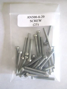 AN500-8-20 Fillister Head Screw 8-32 x 1-1/4" Slotted Steel - Lot of 25 - Picture 1 of 4