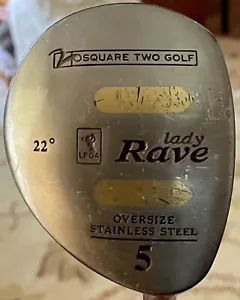 Lady Rave Oversize Stainless Steel 5-Wood 22° Graphite Golf Club Needs New Grip - Picture 1 of 10