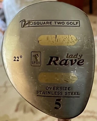 Lady Rave Oversize Stainless Steel 5-Wood 22° Graphite Golf Club Needs New Grip - Image 1 of 4