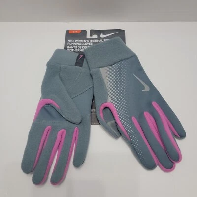 Guantes térmicos Nike para correr Tech para mujer gris medio/rosa Foto 1 de 3