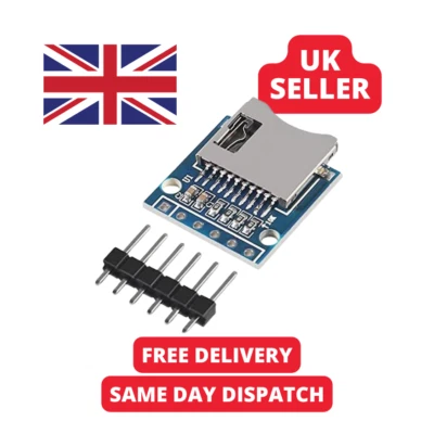 Micro SD TF Card Reader Module with SPI Interface for ESP32 and Arduino - Image 1 of 4