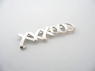 Broche prendedor grande Tiffany & Co plata Picasso XO Love Kisses 2,75 pulgadas abrazos regalo  Foto 1 de 4