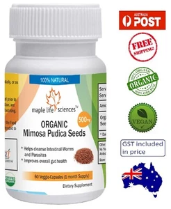 ORGANIC Mimosa Pudica Seeds Capsules - 500mg - Picture 1 of 2