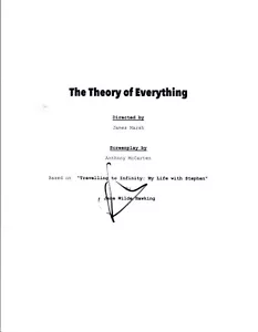 Eddie Redmayne Signed Autographed THE THEORY OF EVERTHING Movie Script COA VD - Picture 1 of 1