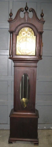 JUNGHANS MAHOGANY 5 TUBE GRANDFATHER CLOCK Cover