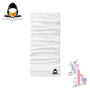 Máscara blanca para escudo facial Snood cuello pañuelo calcetín bufanda tubo sin costuras aficionado al ciclismo - Imagen 1 de 5