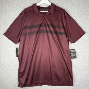 Polo pullover Nike Dri Fit uomo taglia XL bordeaux maniche corte nuova con etichetta - Foto 1 di 9