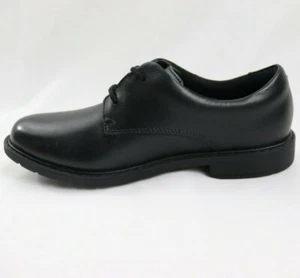 Clarks Boys School Shoes 'Scala Loop' Dress Leather shoes Laces Size 1.5 W Wide - Picture 1 of 7