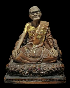 6" Rare Old Phra LP Waen Buddha Statue BE2523 (1980) Figure Thai Amulet - Picture 1 of 7