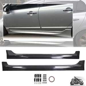 Fits Honda Civic 06-11 07 08 09 10 Sedan ABS Mugen RR Style Side Skirts Pair - Picture 1 of 16