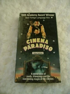 NEW Cinema Paradiso VHS Movie Yellow Subtitled Best Foreign Language Film - Imagen 1 de 2