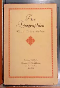 ARS TYPOGRAPHICA Band II, Nummer 4, April 1926 - Bild 1 von 5