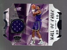 2019-20 Karl Malone Crown Royale Hall of Fame Memorabilia Jersey #HF-KM Jazz