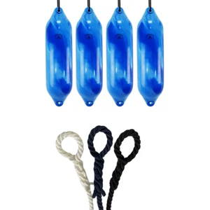 4 x HURRICANE Aurora Bootsfender: blau PM06 - FREE SPLICED END 10MM SEIL - Bild 1 von 2