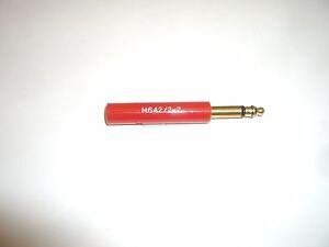 SWITCHCRAFT 482 1/4" STEREO 3COND TRS MILSPEC M642/2-2 PJ-51 RED MICROPHONE PLUG