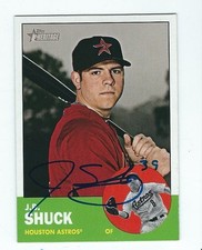 Autographed 2012  Topps Heritage J. B. Shuck Houston Astros card #77