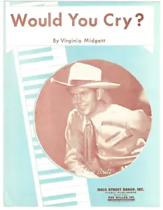 1945 ELTON BRITT Country Sheet Music WOULD YOU CRY? - Picture 1 of 4