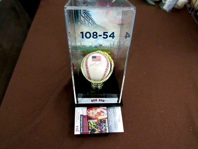 DAVID ORTIZ MILLAR MUELLER 04 WSC RED SOX SIGNED AUTO 2001 WS BASEBALL JSA CASE - Image 1 of 4