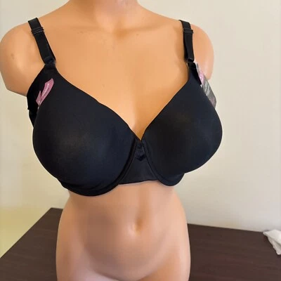 NWT Olga No Side Effects Underwire Contour Bra Black 44D - Image 1 of 3