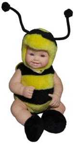 ANNE GEDDES Baby Bees Doll 1998 15" Bumble Bee Black & Yellow Bee Costume ✅ - Picture 1 of 8