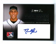 2007 Tristar Prospects Plus DAVID PRICE Rookie RC Farm Hands Auto Autograph