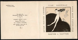 Gaston Louis Vuitton. Bons voeux pour 1912. Pierre Legrain. Asnières sur Seine - Picture 1 of 1