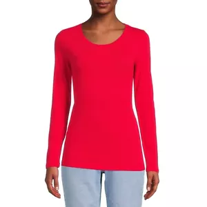 No Boundaries Women's Juniors Long Sleeve T Shirt X-LARGE (15-17) Brilliant Red - Picture 1 of 2
